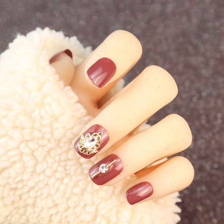 Elegant Decorative Press-On Nail Set 1790727123