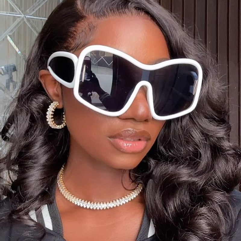 Women’s futuristic sunglasses with extra wide design and protective UV filter Kalsten
