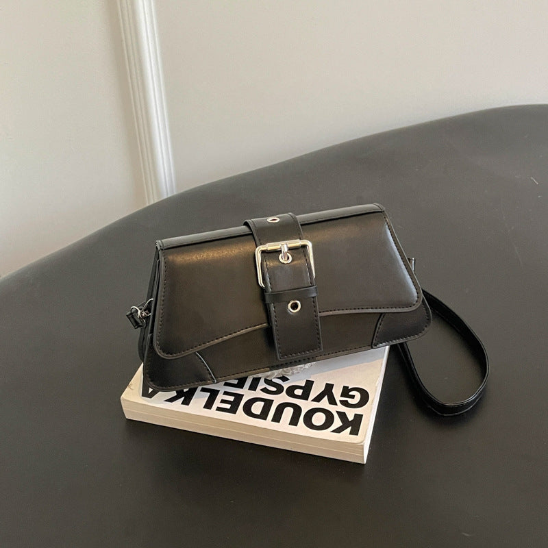 Elegant Buckle-Accented Handbag