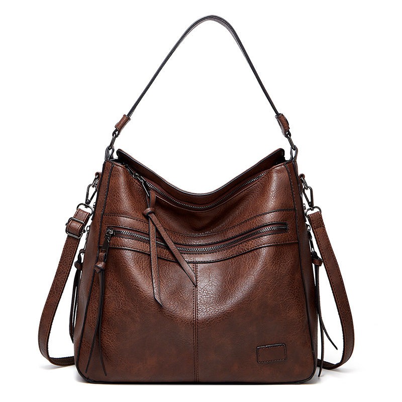 Chic Slouchy Leather Shoulder Bag