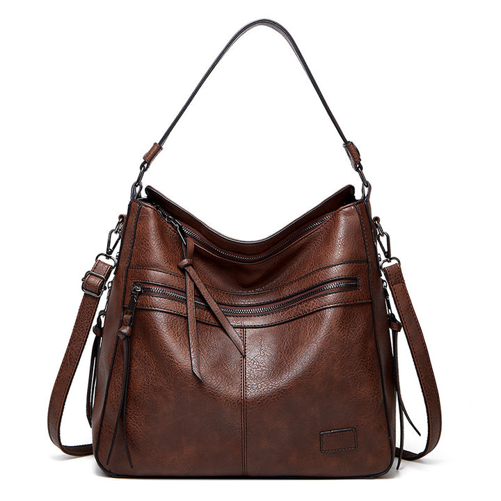 Chic Slouchy Leather Shoulder Bag