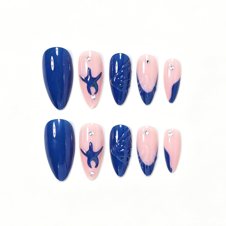 Artistic Ocean-Inspired Nail Art Set Kalsten