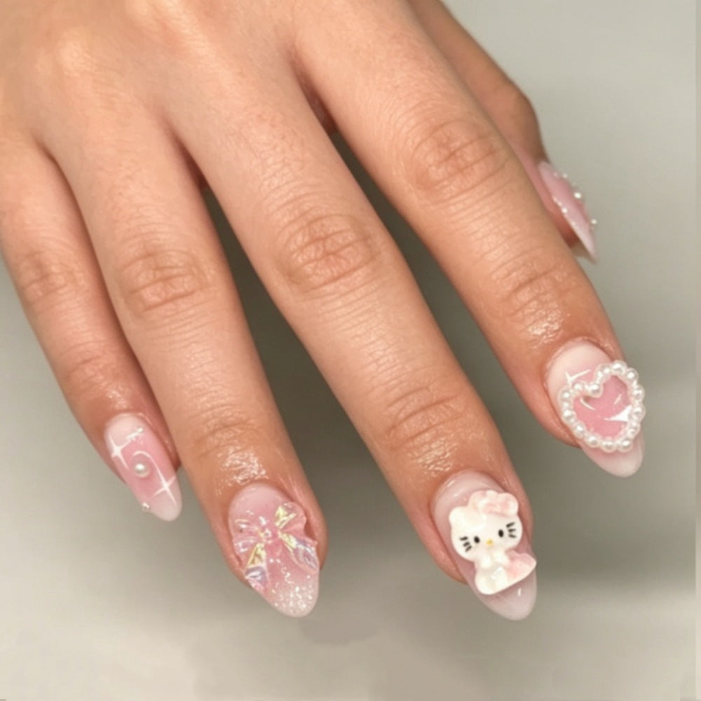 Heart and Character-Themed Artistic Press-On Nails Kalsten