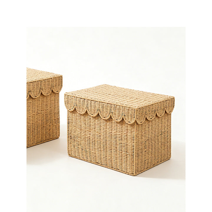 Storage basket with lid Kalsten