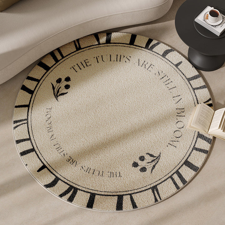 Round Motivational Area Rug Kalsten