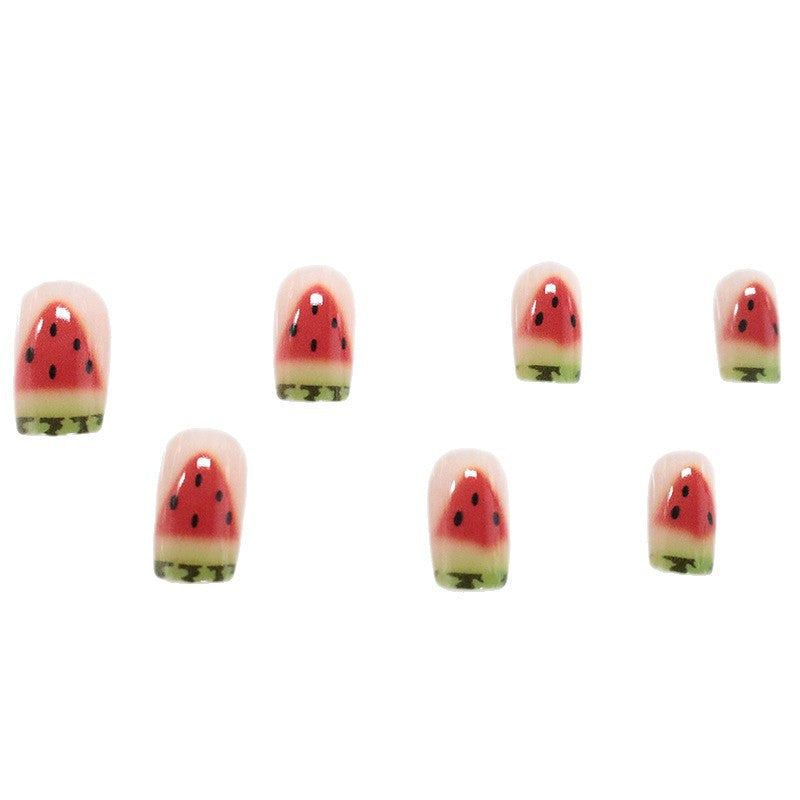 Watermelon-Inspired Nail Art Kalsten