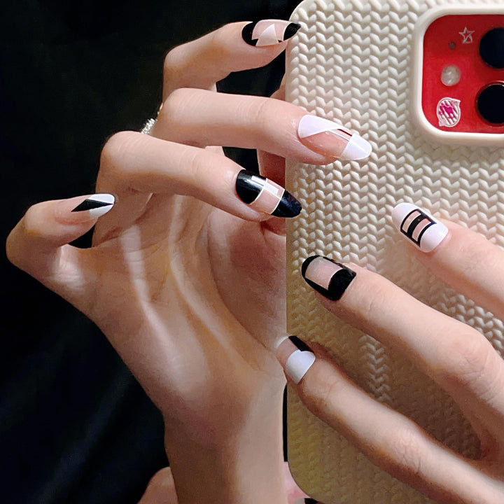 Geometric Design Press-On Nails