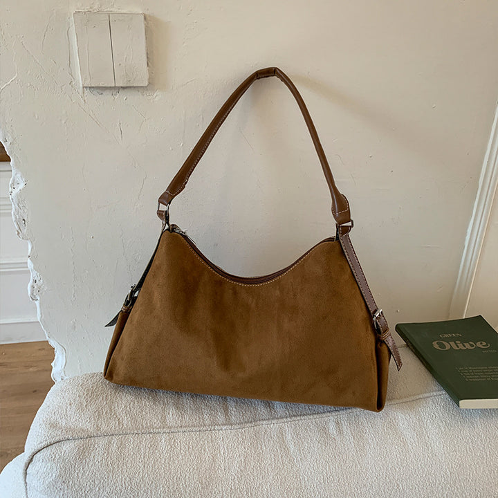 Elegant Suede Hobo Handbag