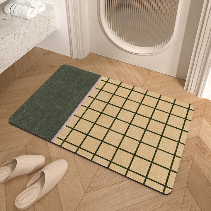 Contemporary Geometric Bath Rug Kalsten