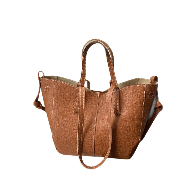 Textured Leather Everyday Tote Bag Kalsten