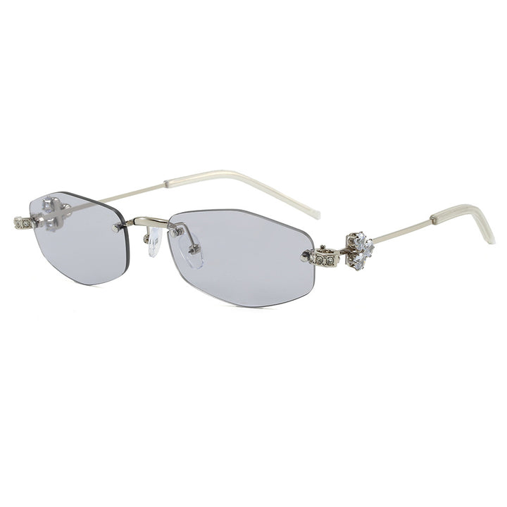 Fashionable Sunglasses in Elegant Rectangular Design with Floral Details Kalsten