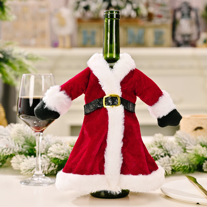 Wine Bottle Santa Costume Cover
