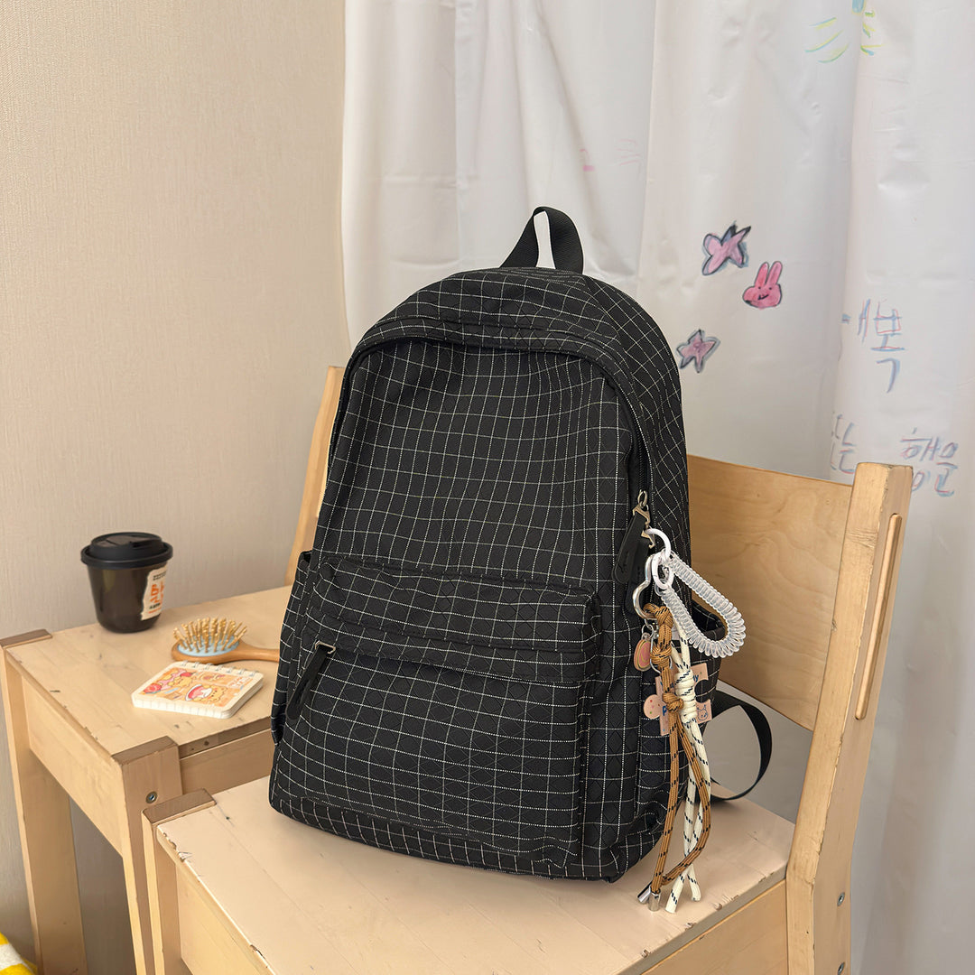 Casual Checkered Backpack Kalsten