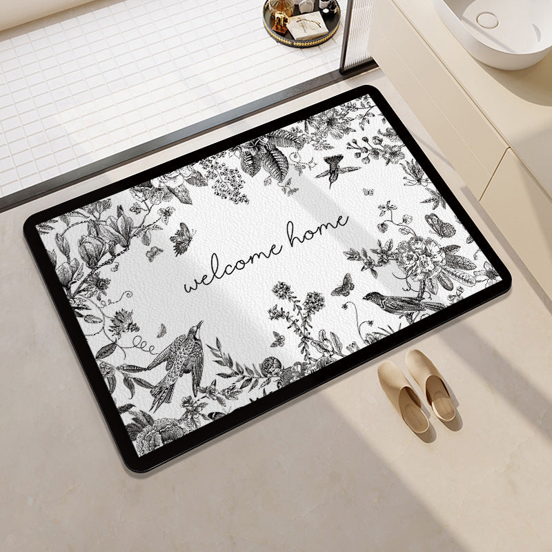 Orange-Themed Bathroom Mat Kalsten