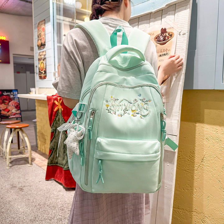 Embroidered Multi-Pocket Backpack Kalsten