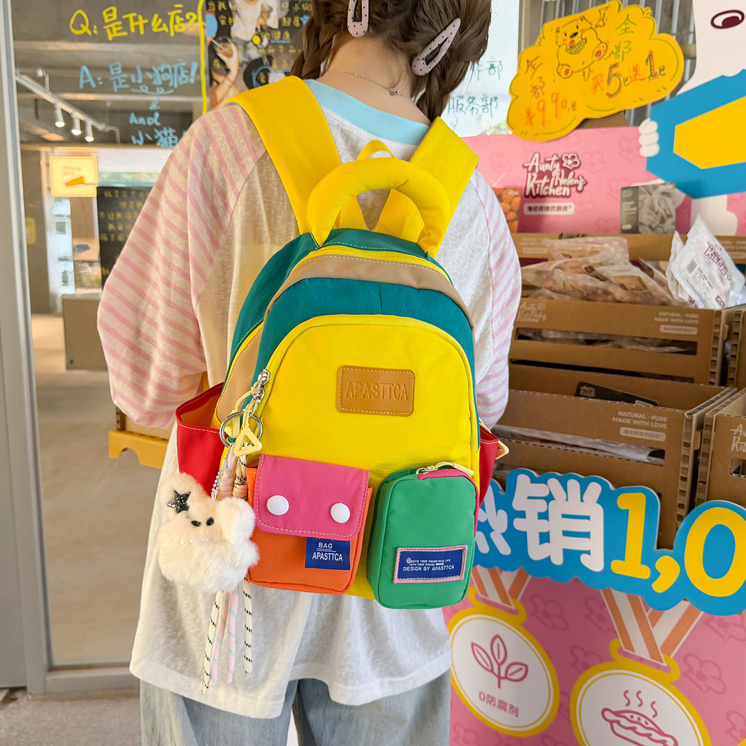 Colorful Multi-Compartment Casual Backpack Kalsten