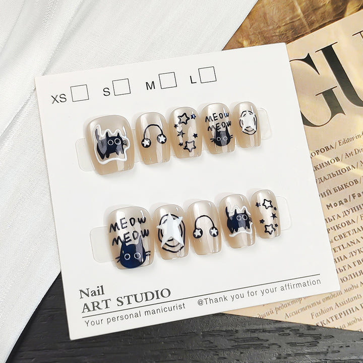 Artificial nail tips with shimmering design Kalsten