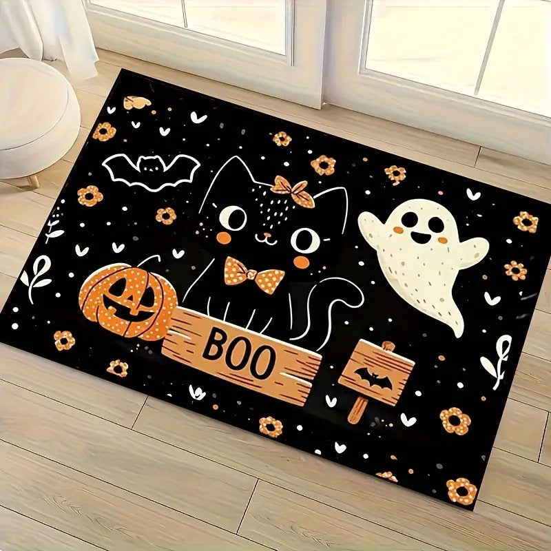 Festive Holiday-Themed Floor Mat for Home