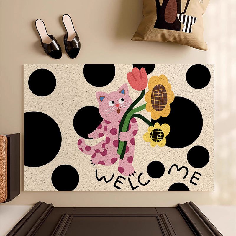 Playful Cat-Themed Decorative Mat Kalsten