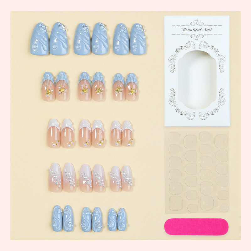 Acrylic nail set with elegant decorations Kalsten 1789119215