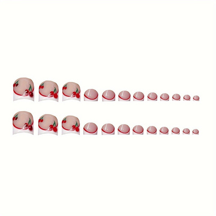 Cherry Blossom-Themed Acrylic Nail Set Kalsten