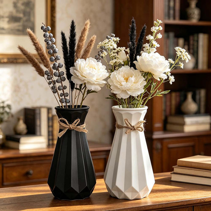 Geometric Textured Decorative Vase Kalsten