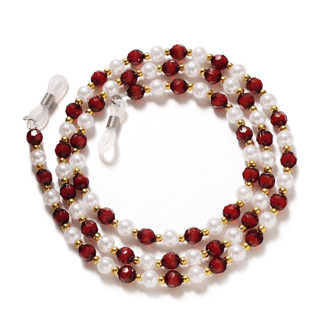 Elegant Pearl and Crystal Eyewear Chain kalsten