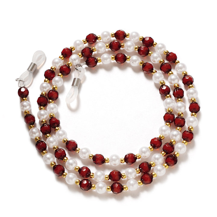 Elegant Pearl and Crystal Eyewear Chain kalsten
