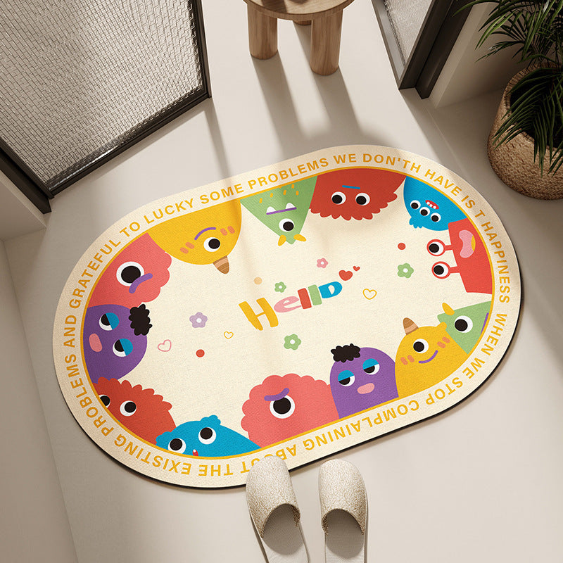 Floral-Themed Absorbent Bath Mat Kalsten