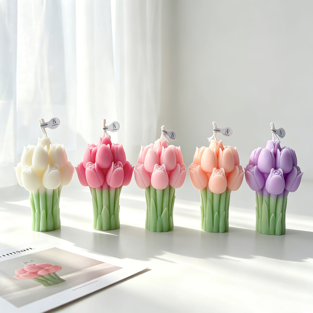 Artistic Floral Candle