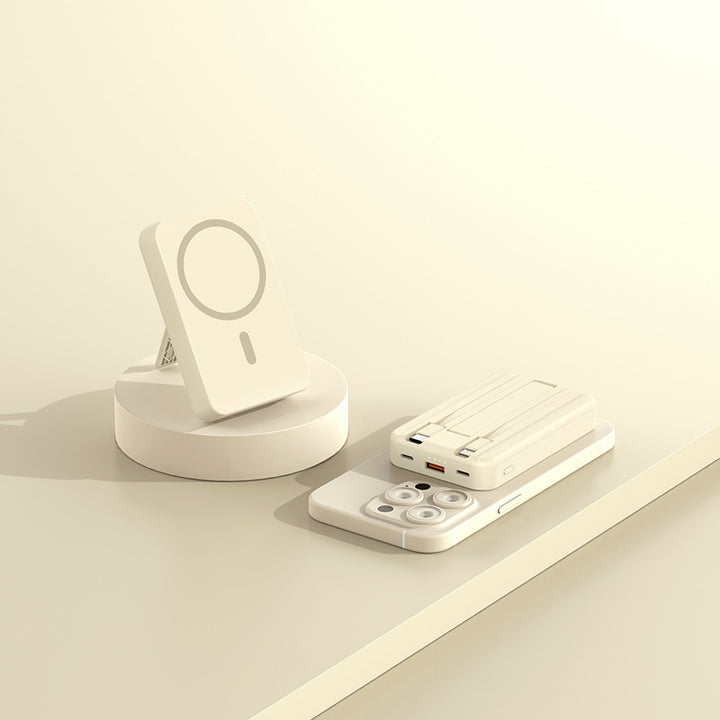 Magnetic Powerbank with Qi charging function and stand function Kalsten