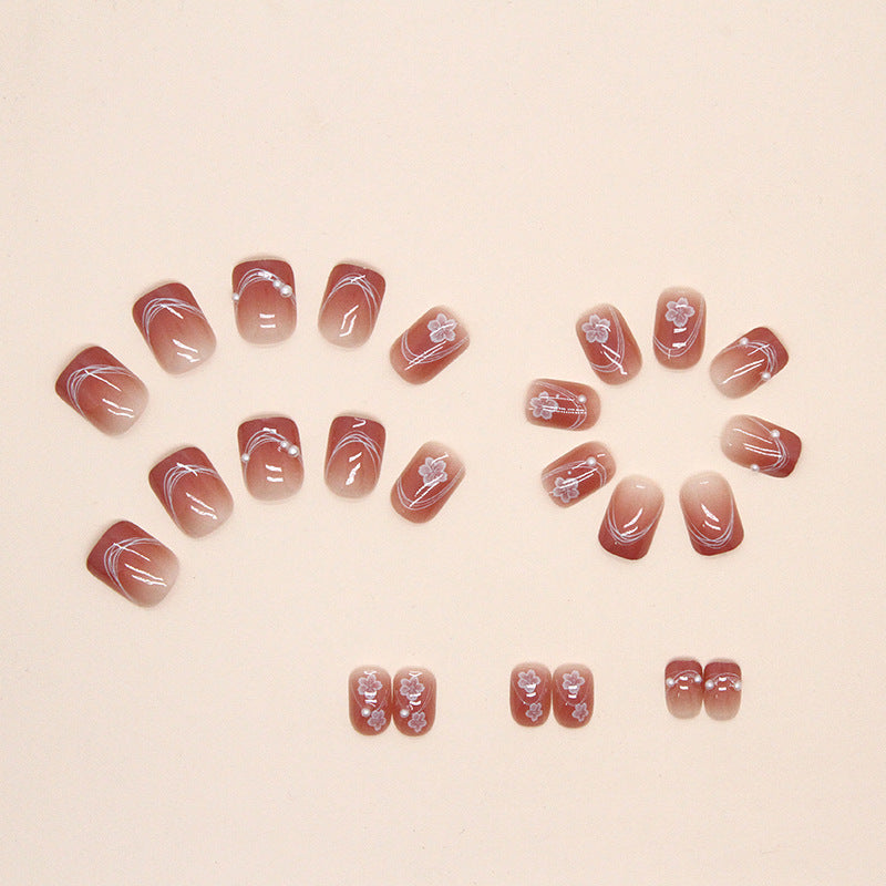 Floral Design Press-On Nails Kalsten
