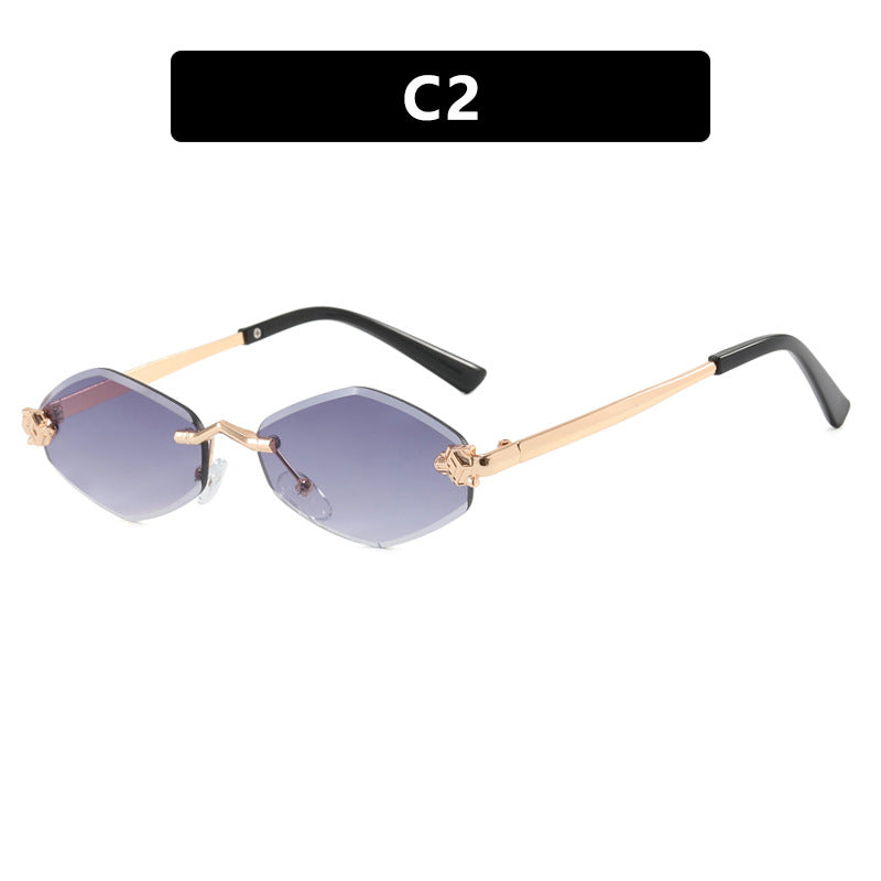 Women's geometric sunglasses with double metal frame and protective lenses Kalsten