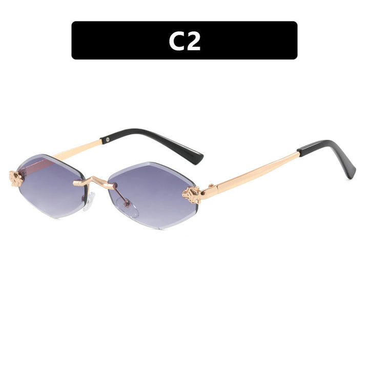 Women's geometric sunglasses with double metal frame and protective lenses Kalsten