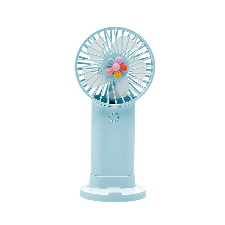Women's Portable Handheld Fan with Playful Flower Design Kalsten
