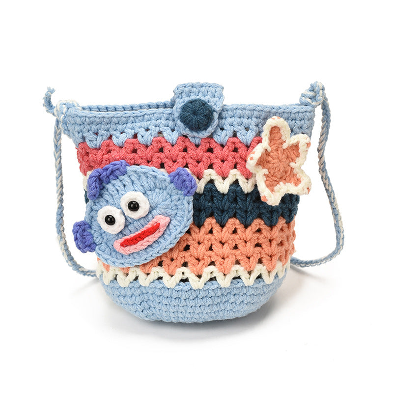 Fun Crochet Fish-Shaped Mini Bucket Bag