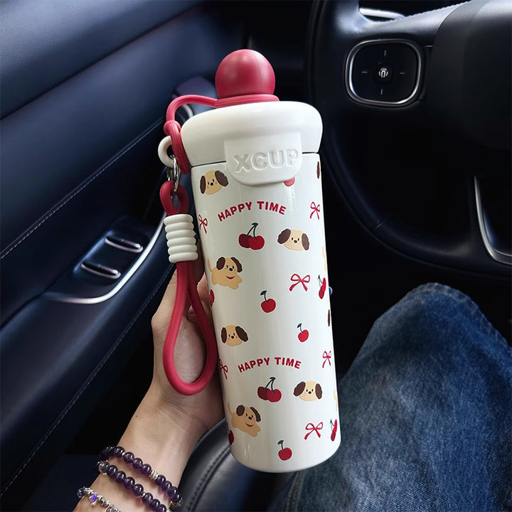 Women's water bottle with creative design and practical carrying handle Kalsten