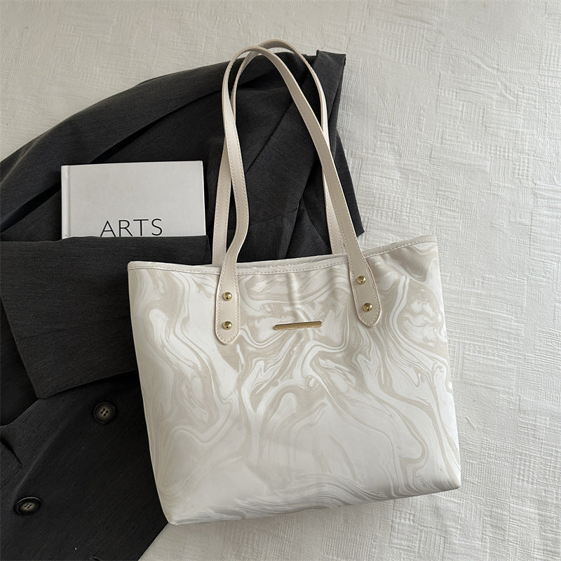 Stylish Marble Pattern Tote Bag Kalsten