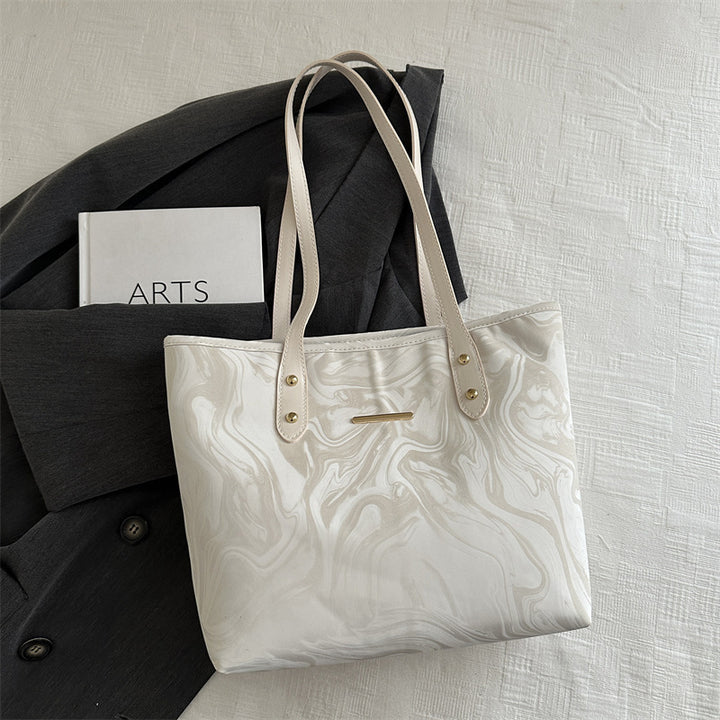 Stylish Marble Pattern Tote Bag Kalsten