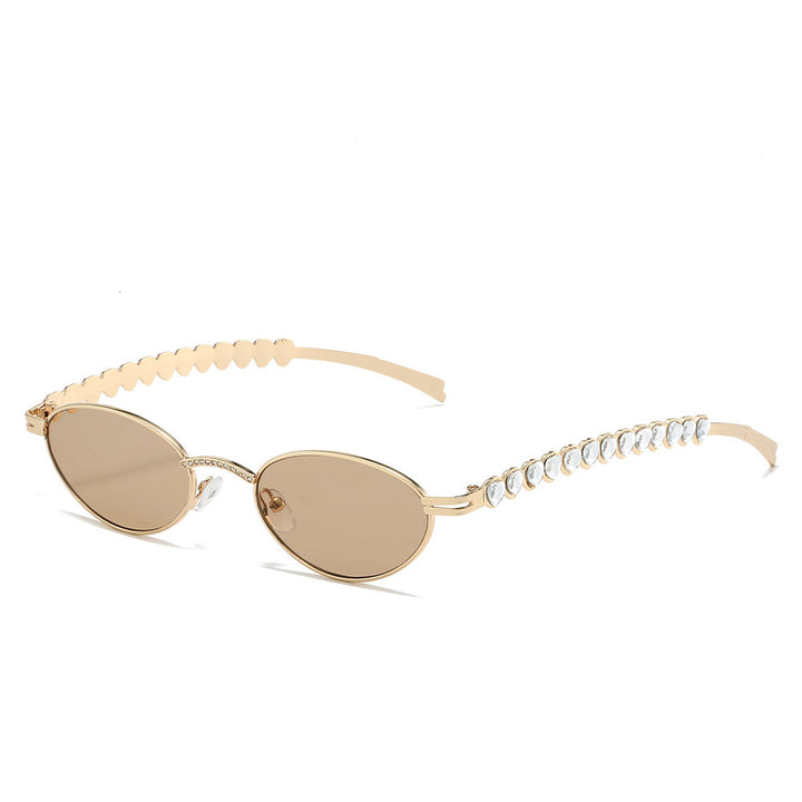 Elegant Rhinestone-Embellished Cat-Eye Glasses Kalsten