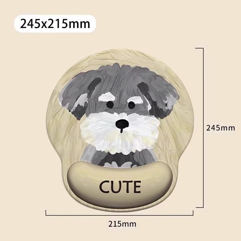 Cute Cartoon Dog-Themed Mouse Pad