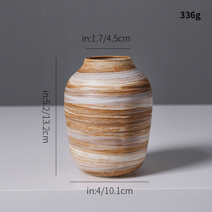 Artistic Spiral Design Ceramic Vase Kalsten