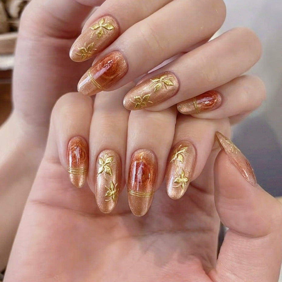 Ornate Floral Design Press-On Nails