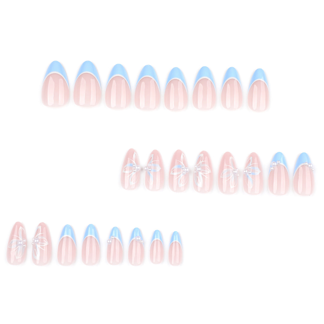 Elegant artificial nails with floral accents and glamorous design Kalsten