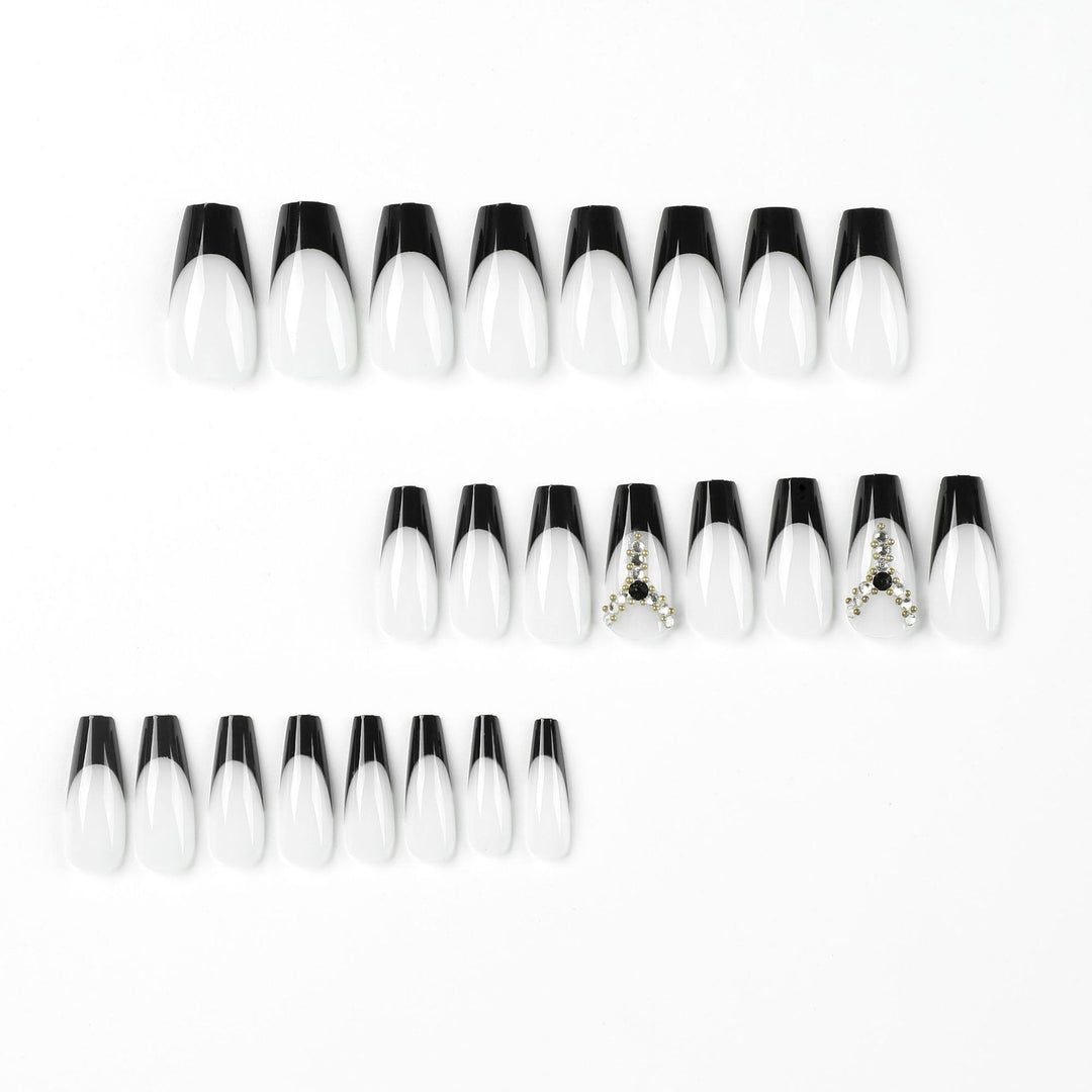 Artful Nail Extensions with Glitter and Ombre Details Kalsten