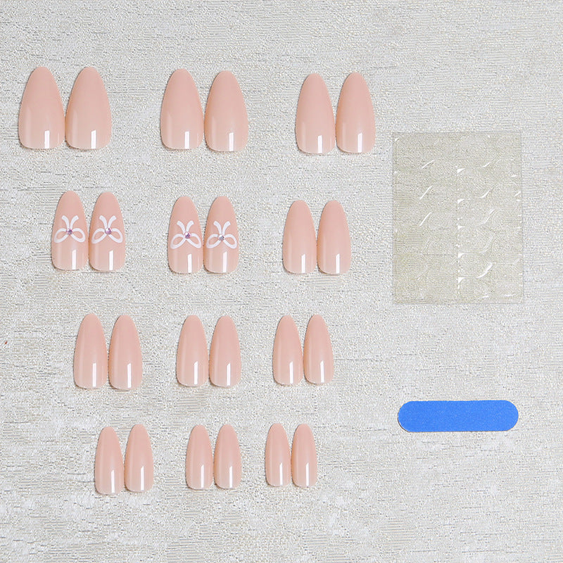 Acrylic nail set with elegant bow accents Kalsten