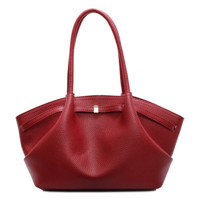 Classic Grained Leather Tote Bag