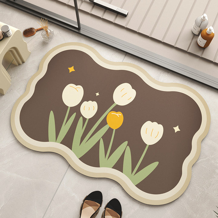 Decorative Floral Area Mat Kalsten
