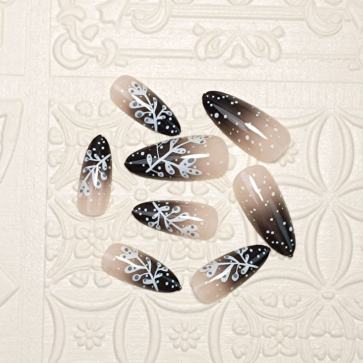 Artistic Ombre Floral Press-On Nails Kalsten
