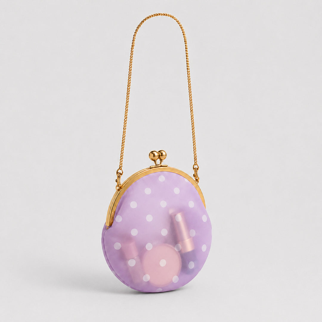 Elegant Polka Dot Clutch Handbag